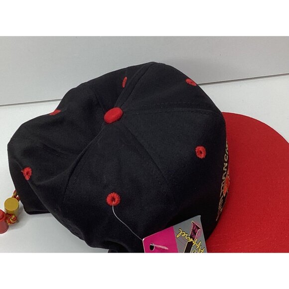 San Francisco 49ers Hat #1 Apparel Men's Vintage 90s Drawstring Red Black - Picture 10 of 15